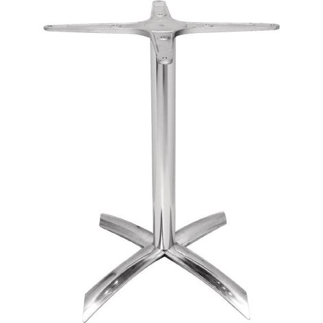 Pied de Table à Plateau Carré de 600 mm Basculant Aluminium - Bolero