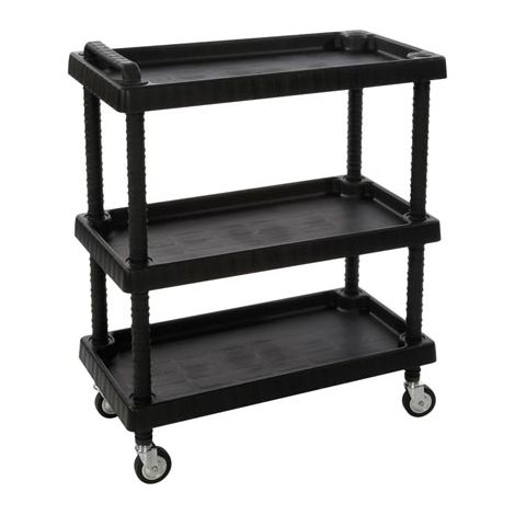 Carro con ruedas de acero y estantes regulables 75 x 37,5 x 92 cm. (1/5)