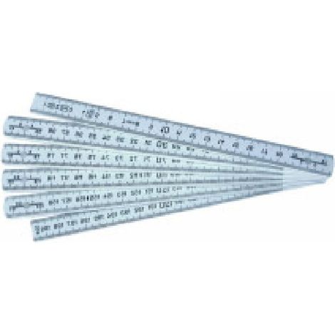 Mesure pliante plastique 1 m - OUTIFRANCE - graduation recto/verso - longueur - plastique