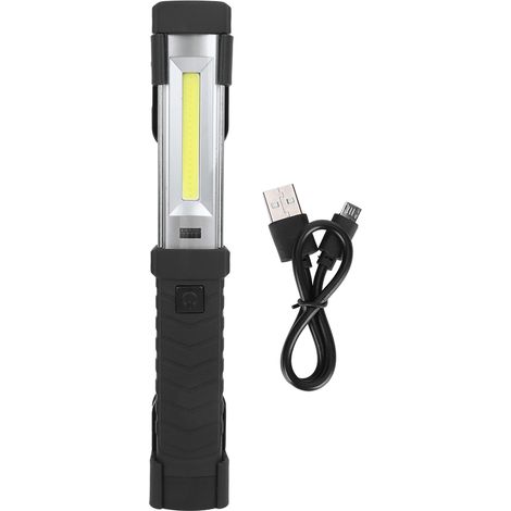 Lampe d'inspection magnétique multifonction en forme de stylo ABS noir étanche, rechargeable par USB (1/5)