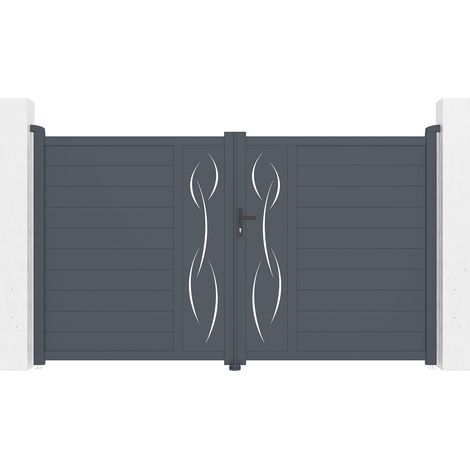 Portail aluminium battant LIFE 300x180cm