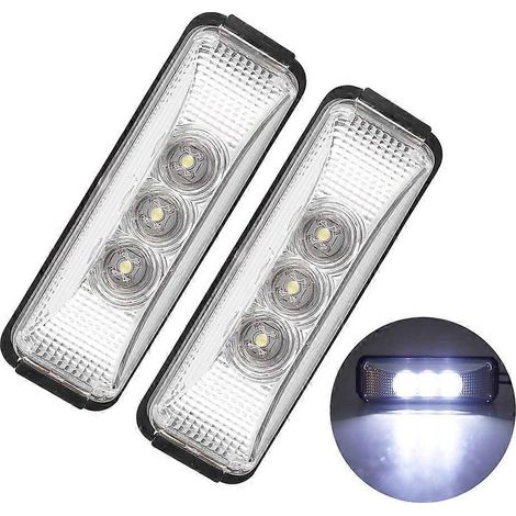Stück ABS mit PC-Gehäuse 12V Hochleistungs-LED-Leuchte 3 F3 Perle LKW-Seitenblinker 1,2W (Weiß) (1/5)