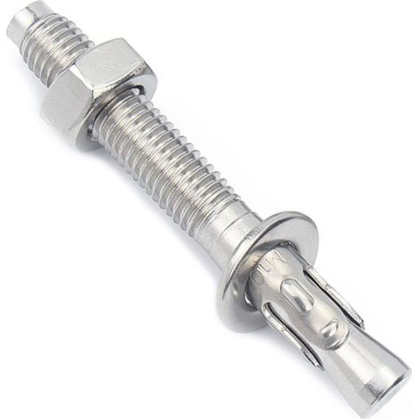 Cheville d'ancrage M10x70 en acier inoxydable pour béton, capacité de charge élevée, rondelle DIN-125 incluse. (1/5)