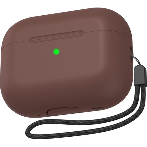 Hülle für AirPods Pro 1/2, Anhänger, braun, matt, strapazierfähig, schützend (1/5)