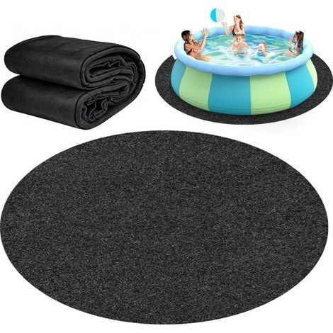 Couverture de fond de piscine ronde, sous-couche de piscine antidérapante pour piscines hors sol et jacuzzis, robuste, facile à poser, idéale pour l’extérieur, prolonge la durée de vie de la (1/5)