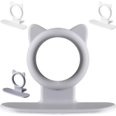 Lève-couvercle de Toilettes en Silicone 4pcs Support Mural Adhésif, Installation Facile et Multifonction pour Suspendre Clés, Câbles ou Lunettes (1/5)