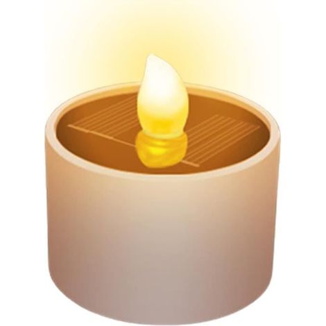 Bougies solaires à LED rechargeables - Étanches - Sans flamme - Lot de 6