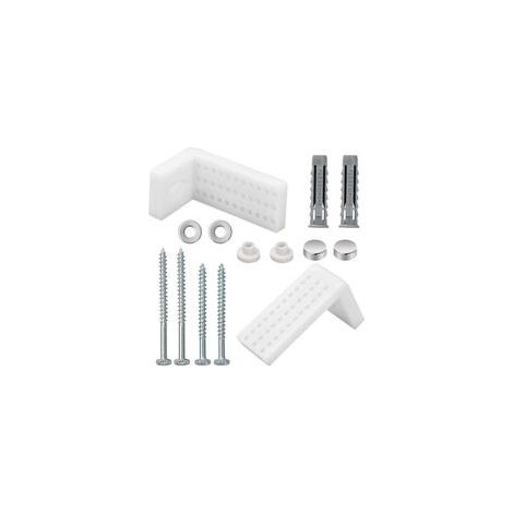 Kit Fixation WC au Sol,Vis Fixation WC, Fixation sur Pied Toilet, Kit de Fixation pour Cuvette de WC y Compris Bouchon d'Extension, Support de Montagepour Fixation/Pièces de Rechange(Vis 80mm) (1/4)