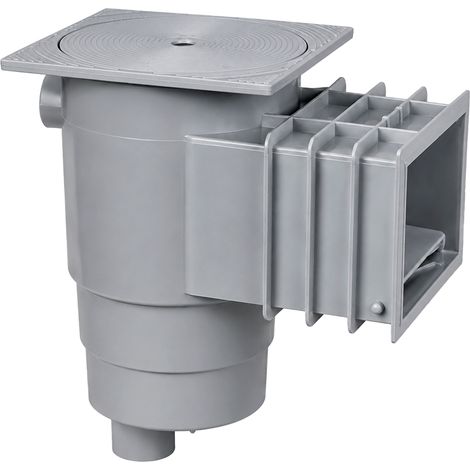 Skimmer QP para piscina de hormigón boca 200 mm gris claro – tapa cuadrada – Ref. 500183CGC (1/2)