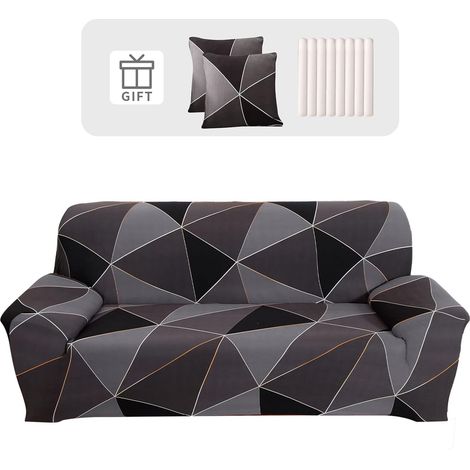 Sofabezug für ein 2-Sitzer-Sofa, elastisch, 140 x 180 cm, grau