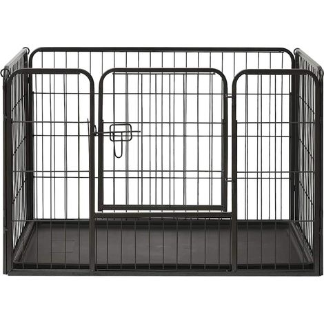 Parc pour chiots Acier 91,5x59x61 cm