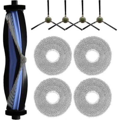 Repuestos para aspiradoras robot Lefant M3: 1 cepillo principal, 4 cepillos laterales, 4 toallitas de limpieza. (1/5)