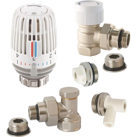 SOMATHERM FOR YOU, 601521908, Kit con testa termostatica VT0,2, completo di 2 staffe universali 3/8 (12x17) o 1/2 (15x21), Connessione universale, Accessori per radiatore (1/3)
