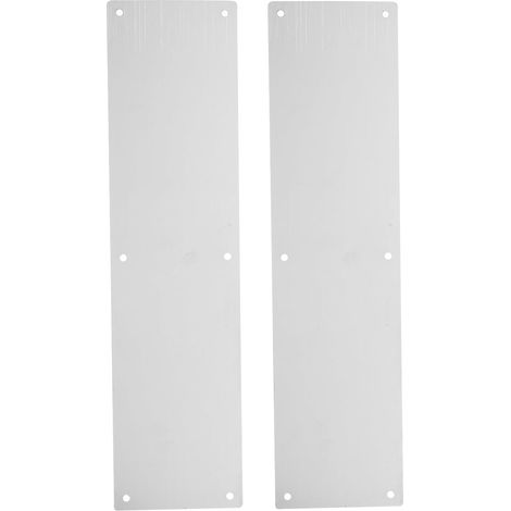 Plaque De Protection De Porte En Acier Inoxydable Lot De 2 Plaques De Porte Métalliques 15.75 X 3.94 X 0.24 in Avec 12 Vis Pour Intérieur Et Extérieur (1/5)