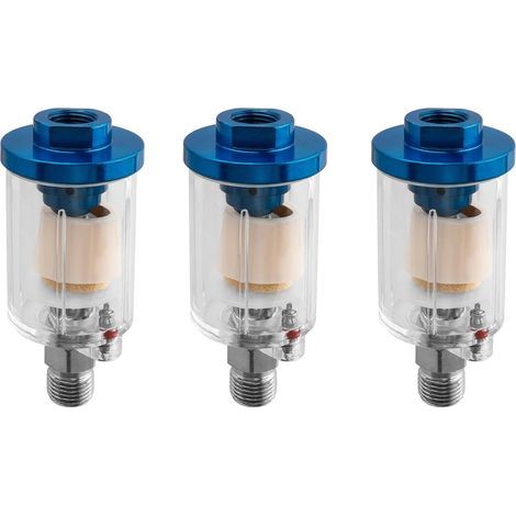 3 Pcs 1/4" Séparateur D'huile à Eau, Filtre à Air Comprimé Mini Séparateur D'eau pour Compresseurs, Pistolets Pulvérisateurs, Outils Pneumatiques (1/5)