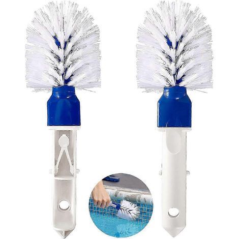 2 brosses de piscine coudées pour les parois, le fond, les marches et les carreaux, pour une utilisation manuelle dans les spas, les bassins, les fontaines et les baignoires.-AquaForge (1/5)
