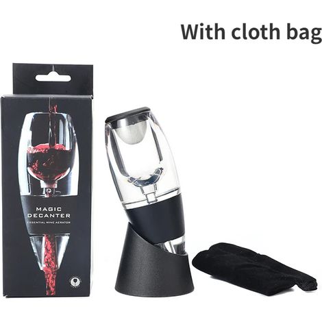 Carafe à vin rouge (avec sac), aérateur Bernoulli Air Magic, pour vin blanc et whisky. Accessoires de bar. (1/5)