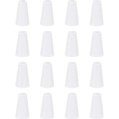 12Pcs Pommes De Cordon, 19mm Embrasses Pour Stores Pommes Plastiques Pendant De Tirage Embrasses Pour Stores Rideaux, Blanc (1/5)