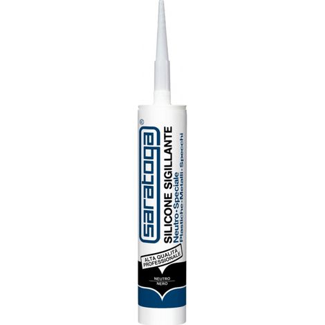 Silicone neutro NERO SARATOGA - Professionale per plastiche metalli specchi