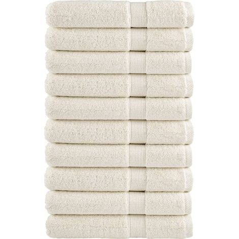 Premium-Saunatücher SOLUND 10 Stk. Cremeweiß 80x200 cm 600 g/m² vidaXL
