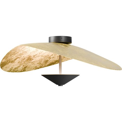 Ø lumière LED de plafond de 60 cm Lente Feuille d’or - 5100-05-08-60