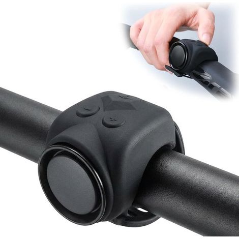 Campanello elettrico per bicicletta, compatto e portatile, 120 decibel, ricaricabile tramite USB, impermeabile, suono chiaro e potente, clacson elettrico, accessorio per bicicletta, universale (1/5)