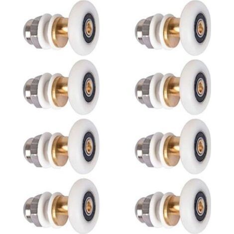 Duschtür – Duschtürrollen, Schieberollen, Türrollen-Ersatzrollen, 8 Stück, 23 mm (1/5)