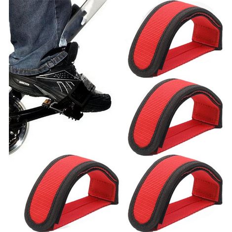 Sangles de pédales pour vélos d'appartement, 2 paires de sangles de pédales de vélo, sangles de pédales, repose-pieds, pédales de vélo de course, fermetures à sangle en nylon, cale-pieds universels, s (1/5)