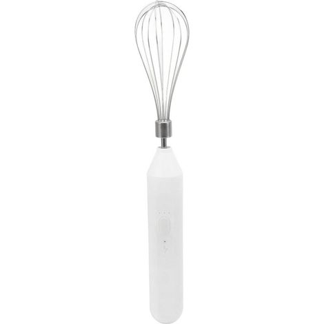 De Poche USB De Charge Électrique Batteur À Oeufs Portable En Acier Inoxydable Mousseur À Lait Cuisine Bar Fournitures (Blanc) (1/5)