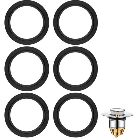 Lot de 6 Joint Bonde Lavabo Evier, Compatible avec Bouchon à Pression (1/5)