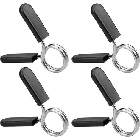 Lot de 4 colliers de serrage à ressort de 25 mm pour haltères et barres olympiques (1/5)