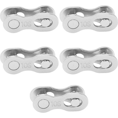 5 paires de maillons rapides en acier inoxydable pour chaîne de vélo 10 vitesses, résistants à la corrosion et faciles à installer (1/5)
