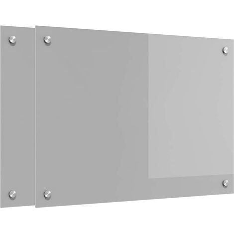 Salpicadero de cocina 2 pcs Gris Claro 70 x 50 cm vidaXL
