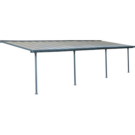 Palram - Canopia Aluminium Terrassenüberdachung Feria  Anthrazit  295x1092x305 cm (1/5)