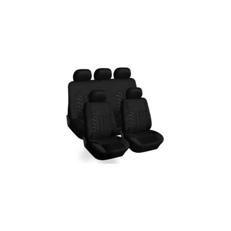 Housse Siège Voiture - 1 ensemble, Housse Siège Voiture 5 Places Universel - Convient pour Renault Clio 1990-2025, Noir (1/5)
