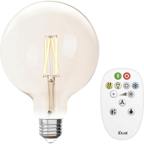 iDual globe E27 wit filament