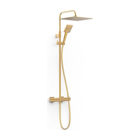 Ensemble mitigeur mural 2 voies pour douche Project Or Mat 24K - TRES 22119101OM