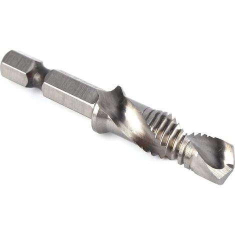 M10 Foret HSS Tige Hexagonale 1/4" Lot de Mèches à Bois/Métal, Jeu Taraudage Filetage Vis, Outil Perçage Robinet Tap (1/4)
