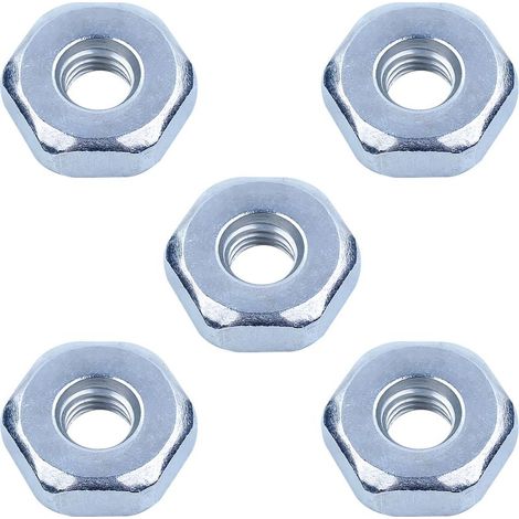 5 Pièces Écrou de Tronçonneuse pour STIHL MS170 MS171 MS180 MS181 MS250 MS251 MS211 MS390 et Plus de Modèles, AUMEL Écrou de Chaîne Universel M8 Ecrou pour Carter de Chaine (1/5)