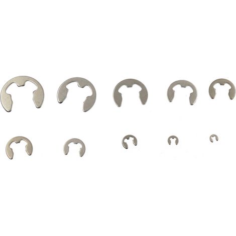 Kit d'assortiment de clips électroniques en acier inoxydable 120, 304 pièces, ensemble de bagues de retenue externes à circlips M1.5-10 (1/5)