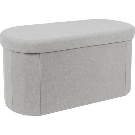 Coffre banc pliable gris 76x38x38 cm