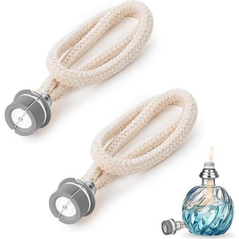 Lot de 2 mèches pour lampe Berger - Pour lampe à huile - Contrôle de l'air - Brûleur catalytique - Accessoire pour améliorer l'air ambiant - Aromathérapie (1/5)