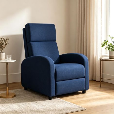 Fauteuil relax pour salon, dossier inclinable jusqu'à 160°, repose-pied intégré, fauteuil télévision confortable pour se détendre après une longue journée (1/5)