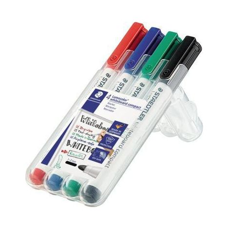 STAEDTLER Whiteboardmarker STAEDTLER® Lumocolor® compact 341 1-2mm farbig sortiert 4 St./Pack.