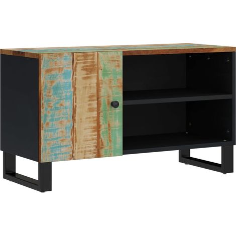 Meuble TV 80x33x46 bois de récupération et d'ingénierie (1/5)