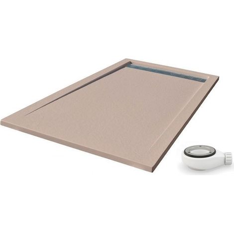 Receveur de douche extra plat PREMIUM Moka Ral 1019 70x100 (1/4)