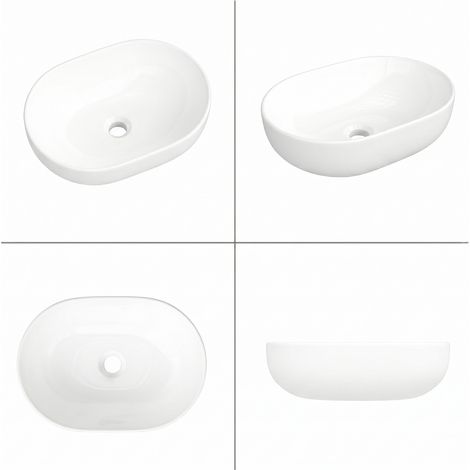 Lavabo da appoggio Helmken 83648000 (48,5x34,5) Bianco (1/5)