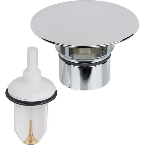 Geberit – Bouchon d'évier chromé brillant 76mm – Clapet avec grille pour vidage – Sans trop plein – Pour lavabo et bidet (1/5)
