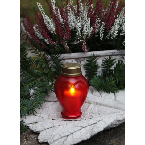 Display LED - Memorial Candle 15 cm, flackernd (1/2)