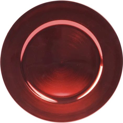 Plato decorativo rojo 33 cm (1/3)